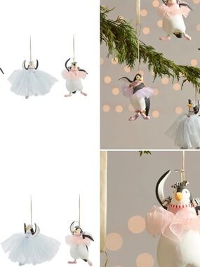 Patience Brewster Penguins En Pointe Mini Ornaments, Set of 4 *NEW & RETIRED!!